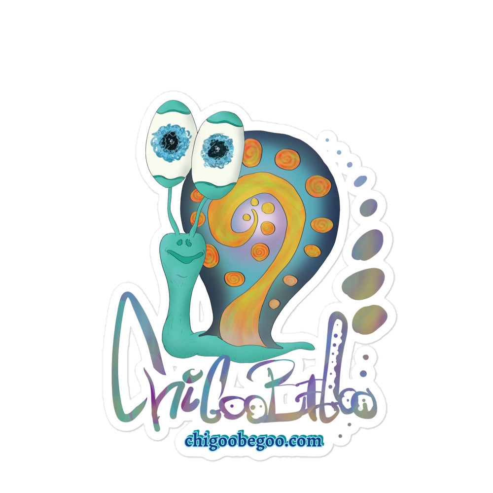 Bubble-free stickers @Big eye Chigoobegoo