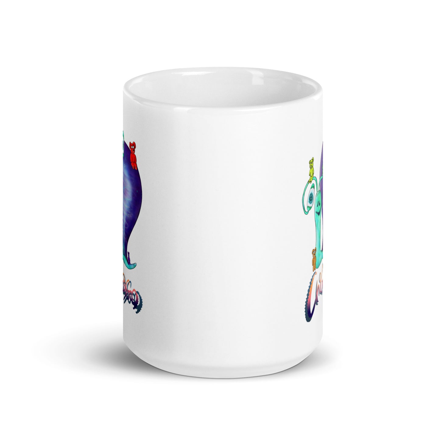 White glossy mug @Hanging with Friend`s