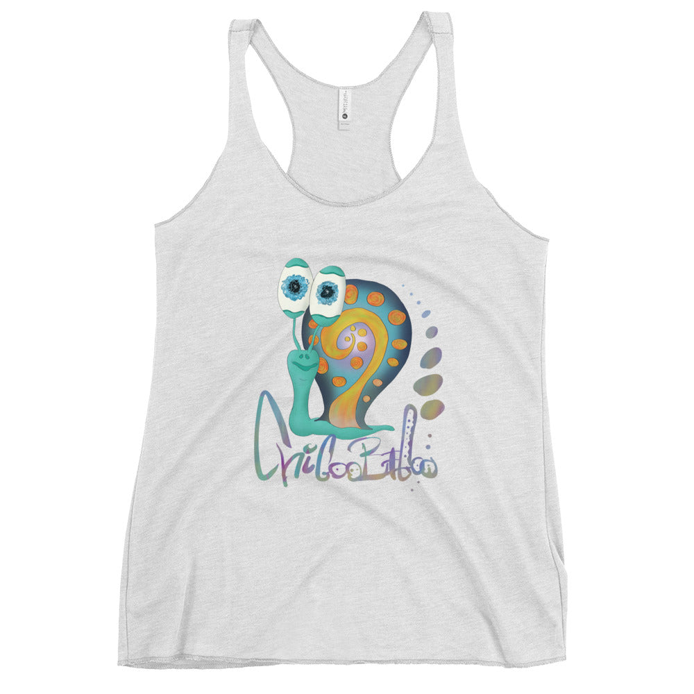 Women's Racerback Tank @Big eye Chigoobegoo