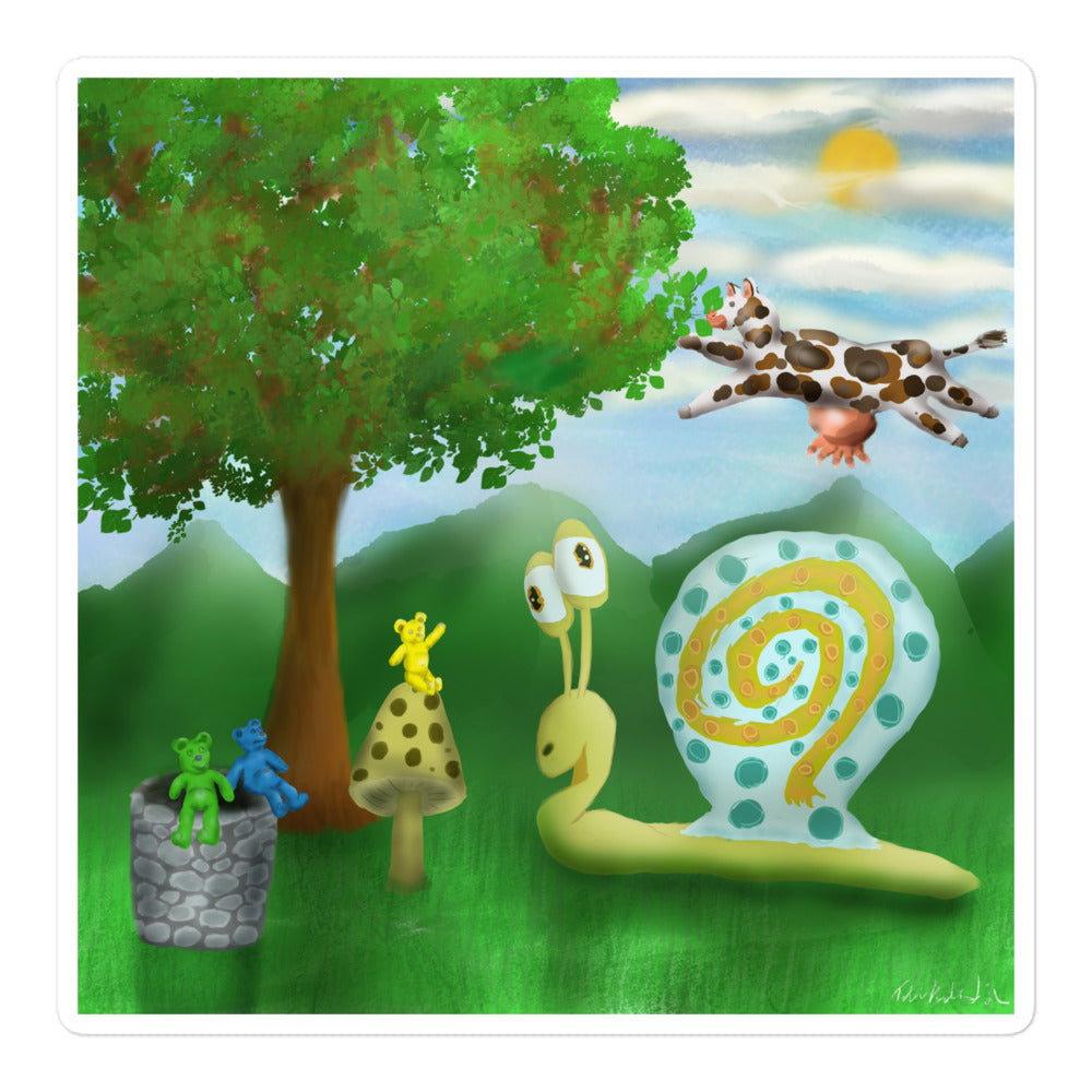 Bubble-free stickers @flying cow