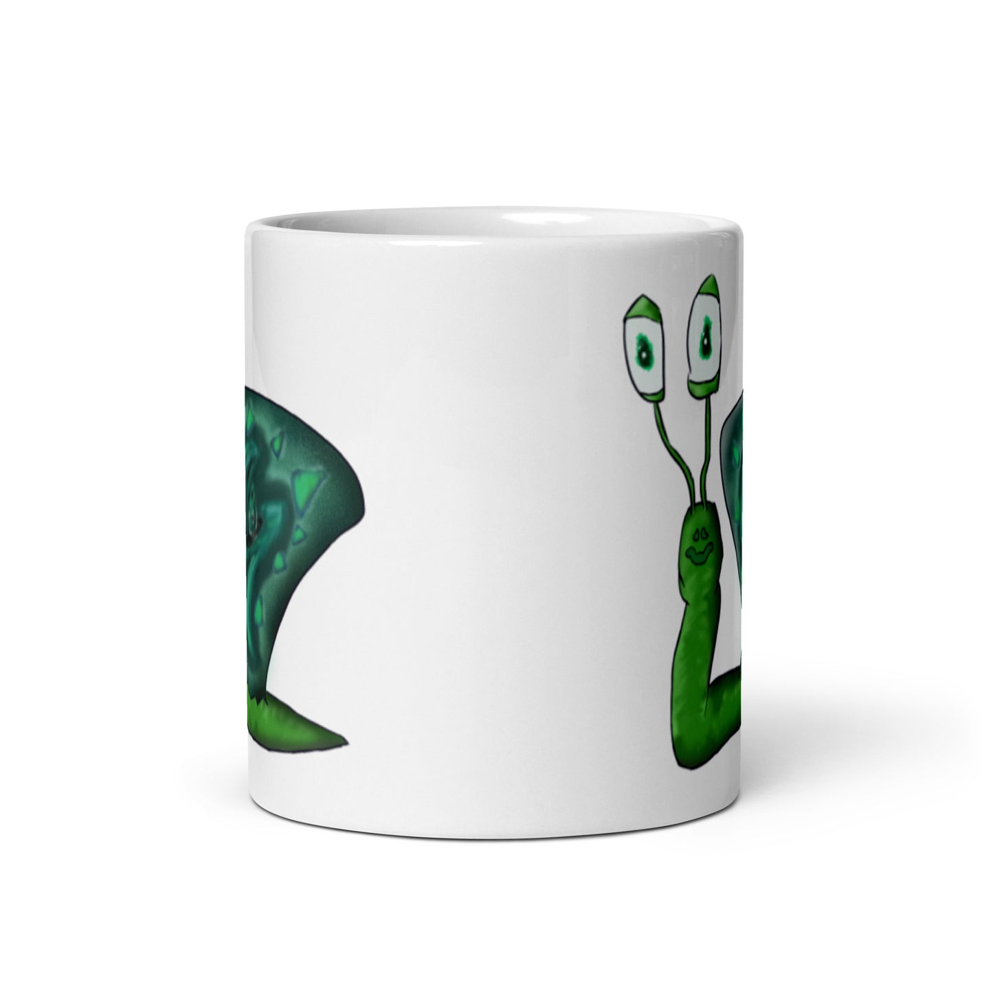 Witte glanzende mok @firstwave001