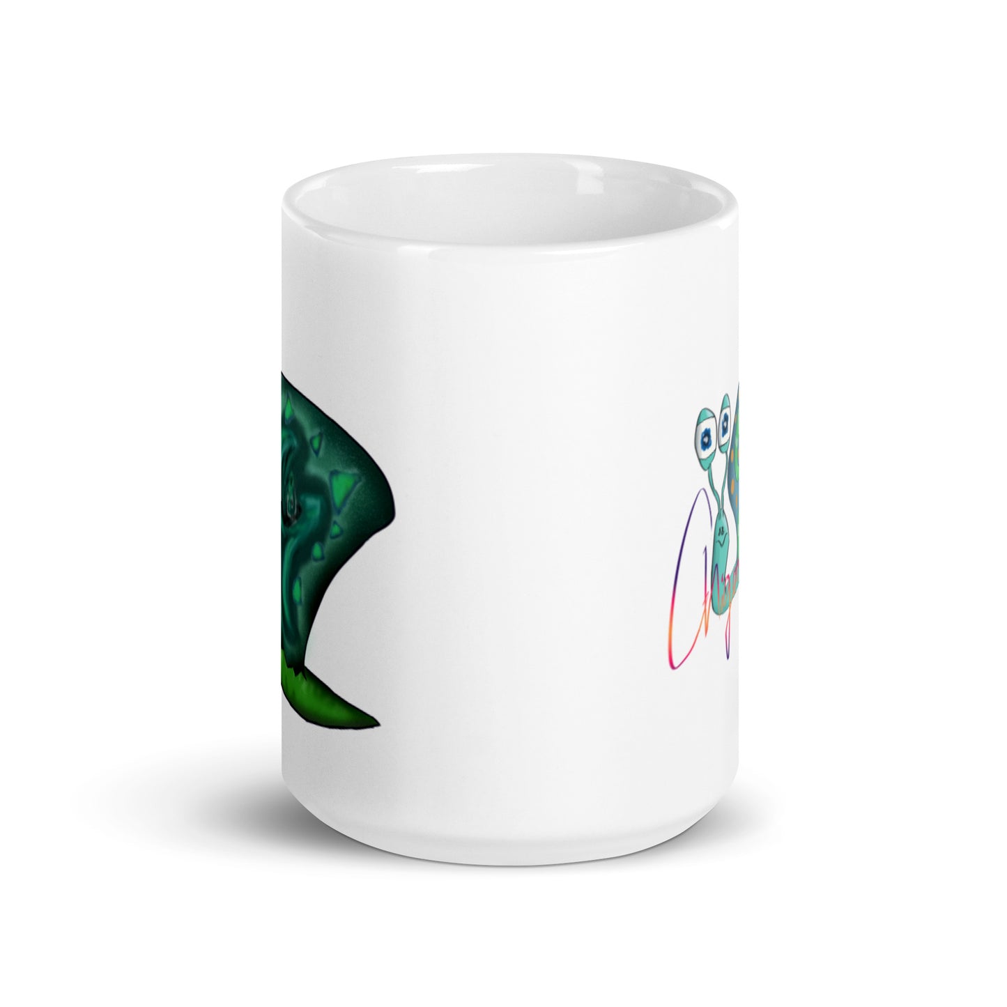 White glossy mug @firstwave001 w logo