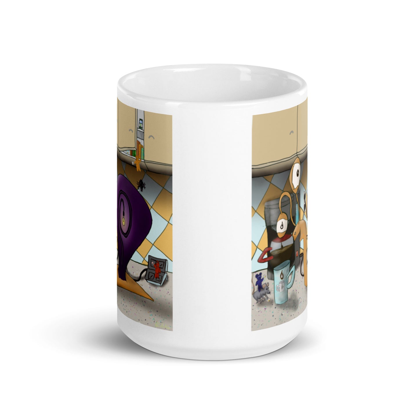 Witte glanzende mok @coffeealmostready