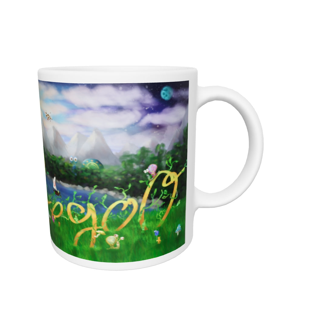 White glossy mug @coverpicture