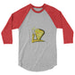 3/4 sleeve raglan shirt @firstwave002