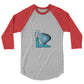 3/4 sleeve raglan shirt @firstwave008