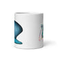 White glossy mug @firstwave008 w logo