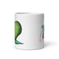 White glossy mug @firstwave009 w logo