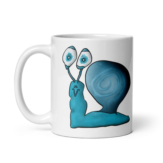 White glossy mug @firstwave008 w logo