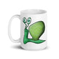 White glossy mug @firstwave009 w logo