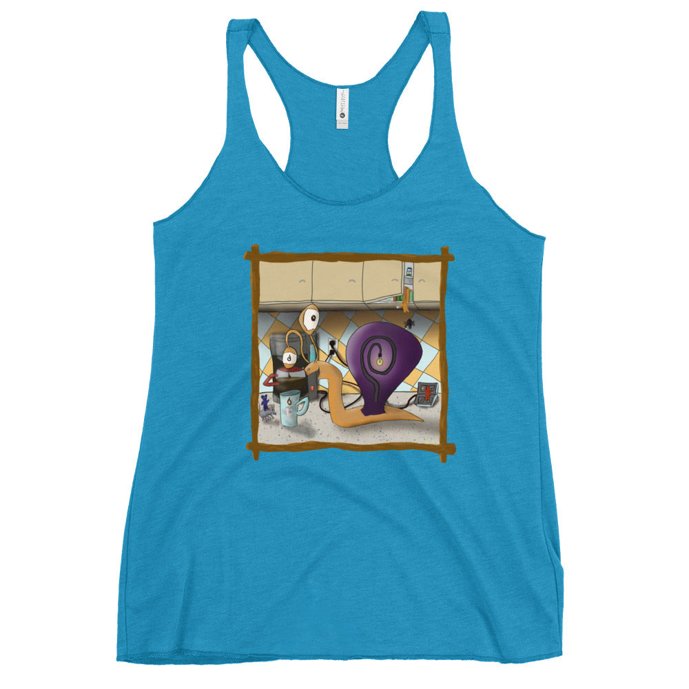 Women's Racerback Tank @coffeealmostready